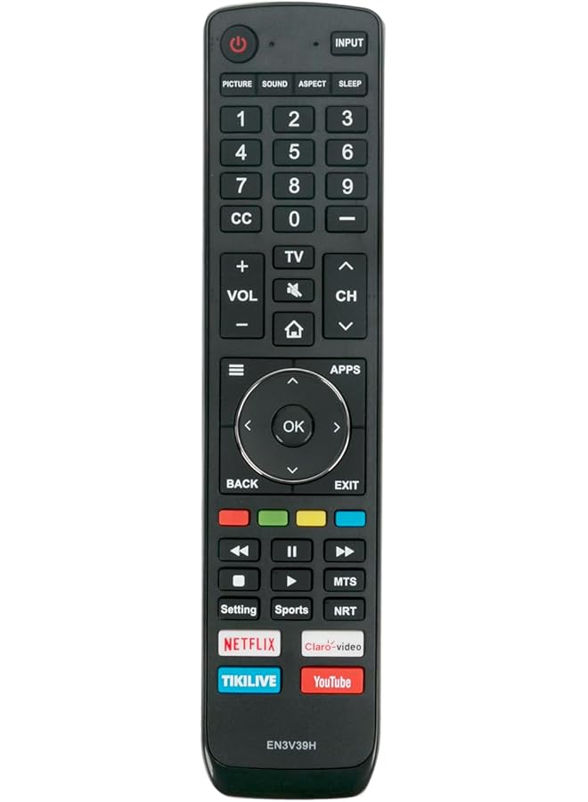 ELTRAZONE EN3V39H Replacement Remote Control Compatible with Hisense Smart TV 55EU6070 55H6080E 55R6E 55R6040E 55R6000 55R6000E 55H6E – Easy Setup, No Programming Needed - Image 1