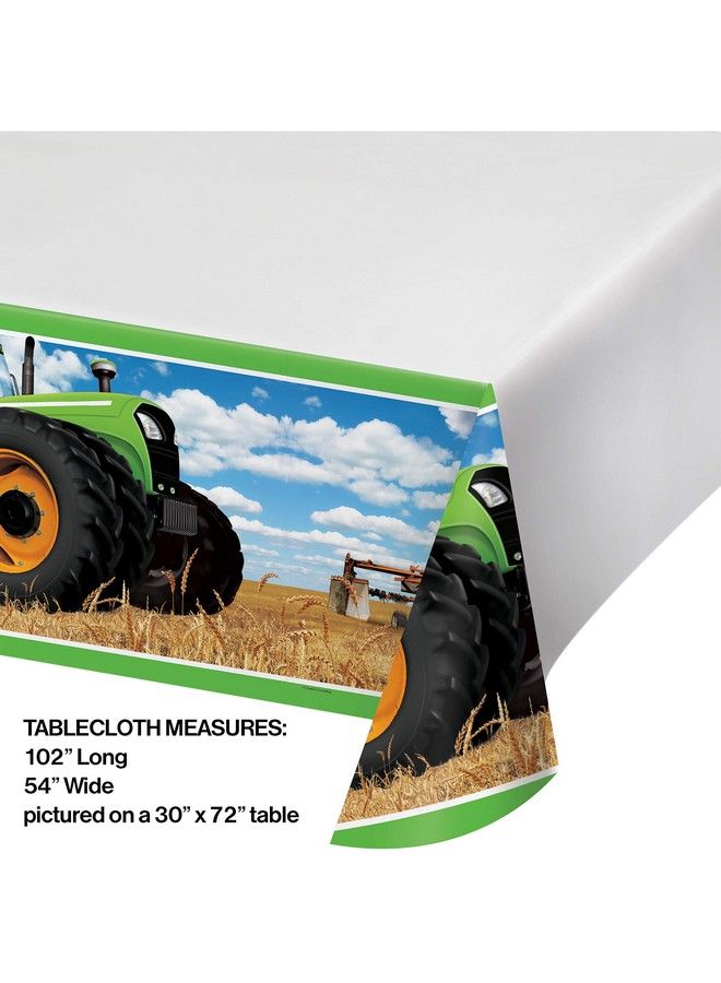 CREATIVE CONVERTING Tractor Time Plastic Tablecloths 3 Ct - Image 3