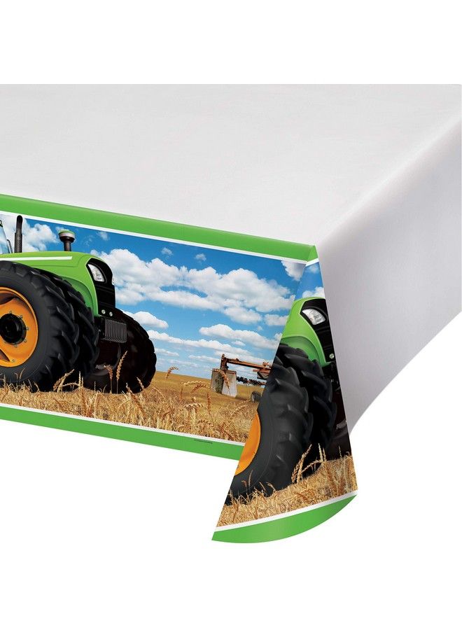 CREATIVE CONVERTING Tractor Time Plastic Tablecloths 3 Ct - Image 2