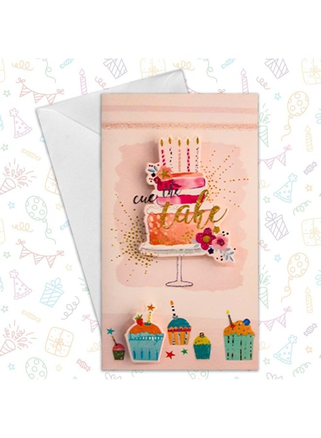 UKR UKR 8-Pack 3D Happy Birthday Greeting Cards Large 9-Inch Pop-Up Cards with Envelopes Colorful Birthday Party Cards for Kids and Adults Festive Cakes Individual Packing (SET-C)  - Image 5