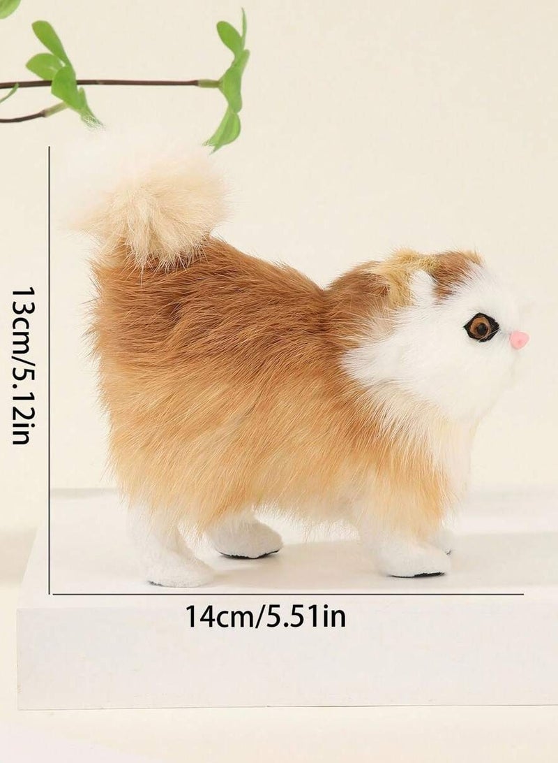 Realistic Artificial Cat Ornament - Cute Miniature Design - Image 3