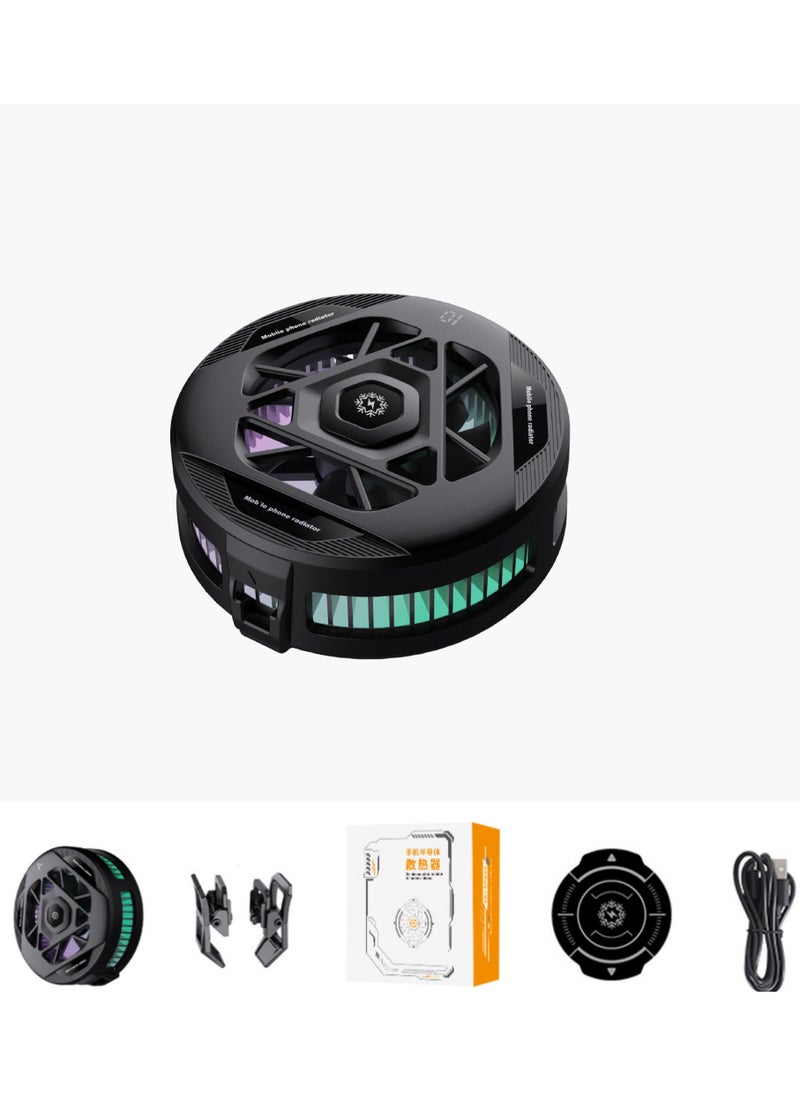 Hugifts 2025 New Magnetic + Clip-On Phone Cooler – Dual-Mode Semiconductor Cooling with Three-Speed Adjustment and RGB Lighting, Ideal for Gamers, Streamers & Content Creators, Perfect for Outdoor and Indoor Use  - Image 2