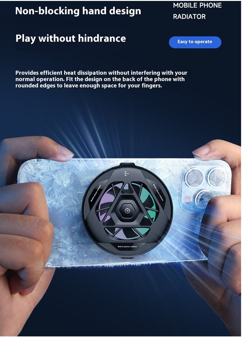 Hugifts 2025 New Magnetic + Clip-On Phone Cooler – Dual-Mode Semiconductor Cooling with Three-Speed Adjustment and RGB Lighting, Ideal for Gamers, Streamers & Content Creators, Perfect for Outdoor and Indoor Use  - Image 1