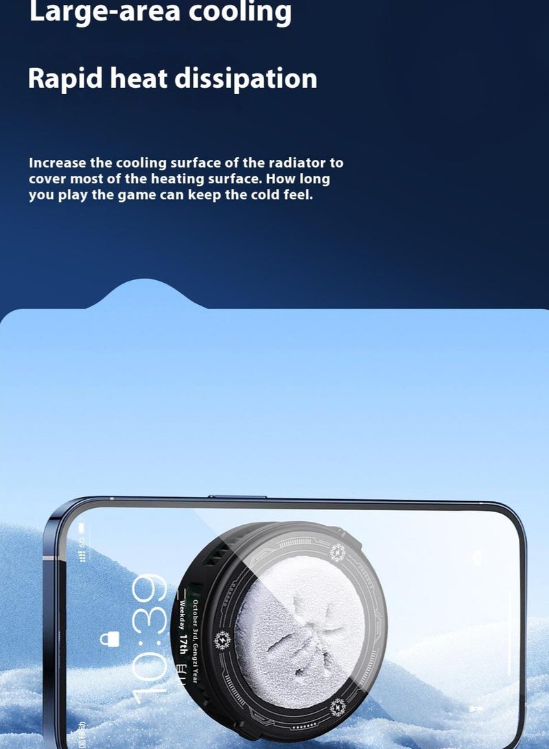 Hugifts Magnetic + Clip-On Phone Cooler Artifact – Dual-Mode TEC Semiconductor Large-Area Cooling, -9°C Ultra Fast Cooling, Three-Speed Adjustable, RGB E-sports Lighting, for Gamers/Streamers/Short Video Creators, Suitable for Outdoor & Indoor Use；for Playing Games Tiktok for Universal iPhone/Android Smartphone  - Image 2