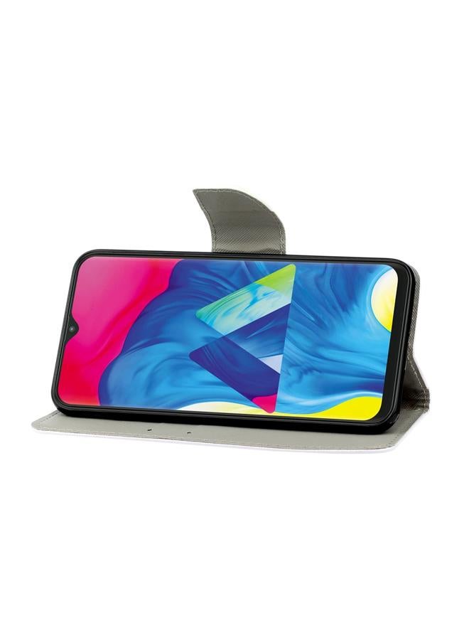 اس-توب جراب لهاتف Galaxy A20e، جراب جلدي من البولي يوريثان بتصميم ثلاثي الأبعاد ملون، مع حامل وفتحات للبطاقات ومحفظة - Image 5