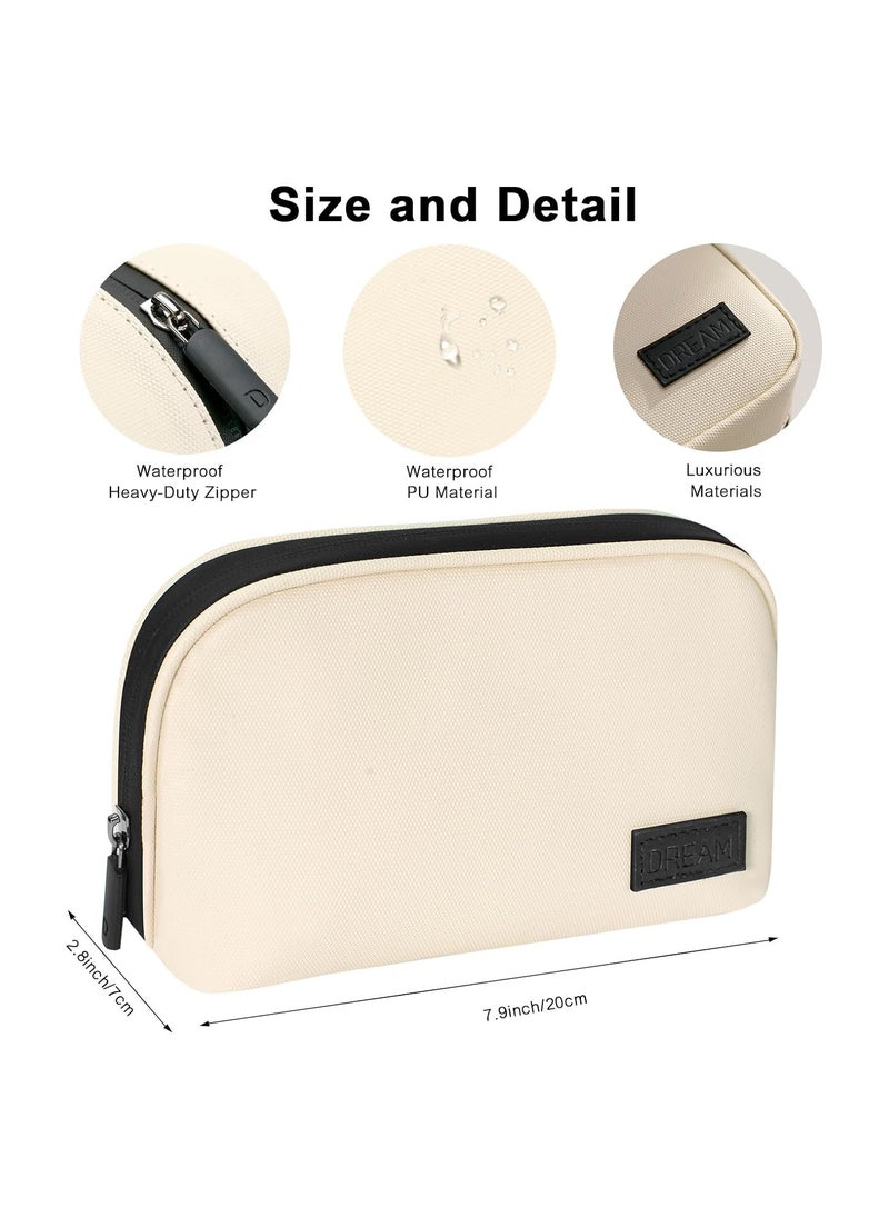 SYOSI - Electronics Organizer Travel Universal Cable Cord Organizer Bag Portable Waterprrof Leather Electronics Accessories Bag for Cable Charger Phone SD Card Business Travel - Image 1