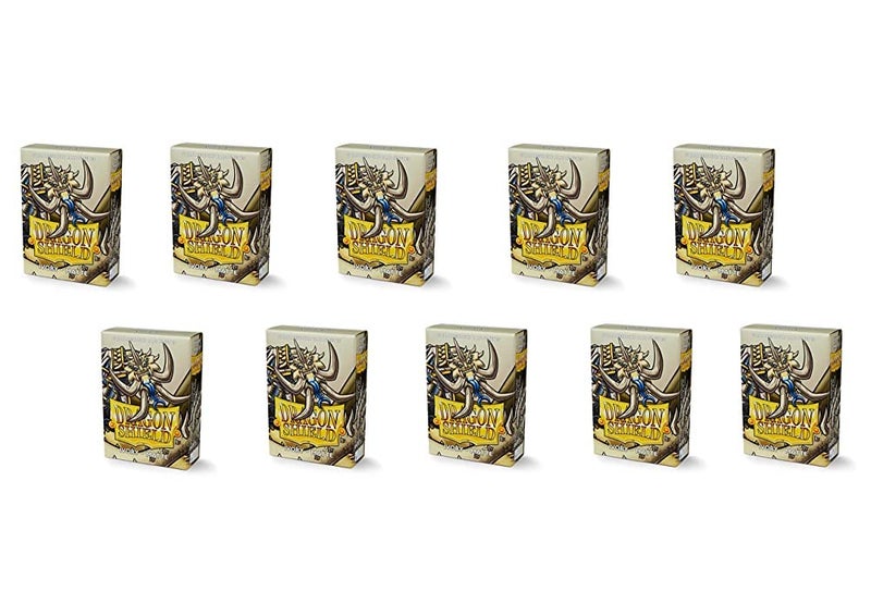 dragon shield 10 عبوات دراجون شيلد ماتي ميني ياباني عاجي 60 عد كارد سليفز علبة عرض - Image 2