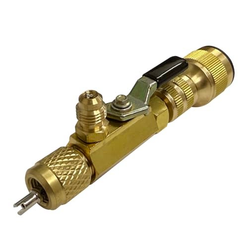 Mastercool 91496 HVAC Valve Core Remover  Installer Tool with Access Port  Full Flow Design for Faster Recovery and Evacuation