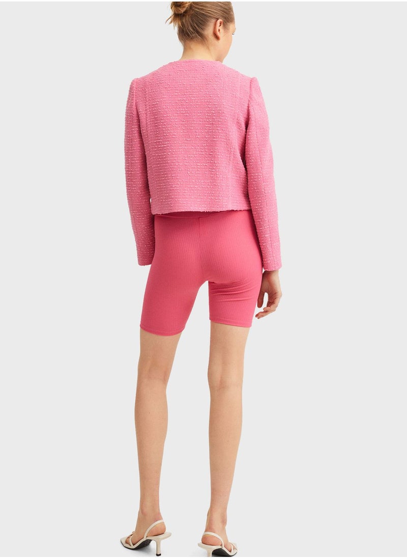 MANGO - High Waist Crop Leggings - Image 1