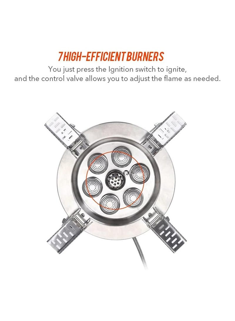 Toby'S Stove 02 Portable Picnic Camping Stove Windproof Design Gas Cooking Burner With Piezo Ignition And Carrying Case Foldable Stove For Outdoor Backpacking Hiking Picnic Car - Image 5