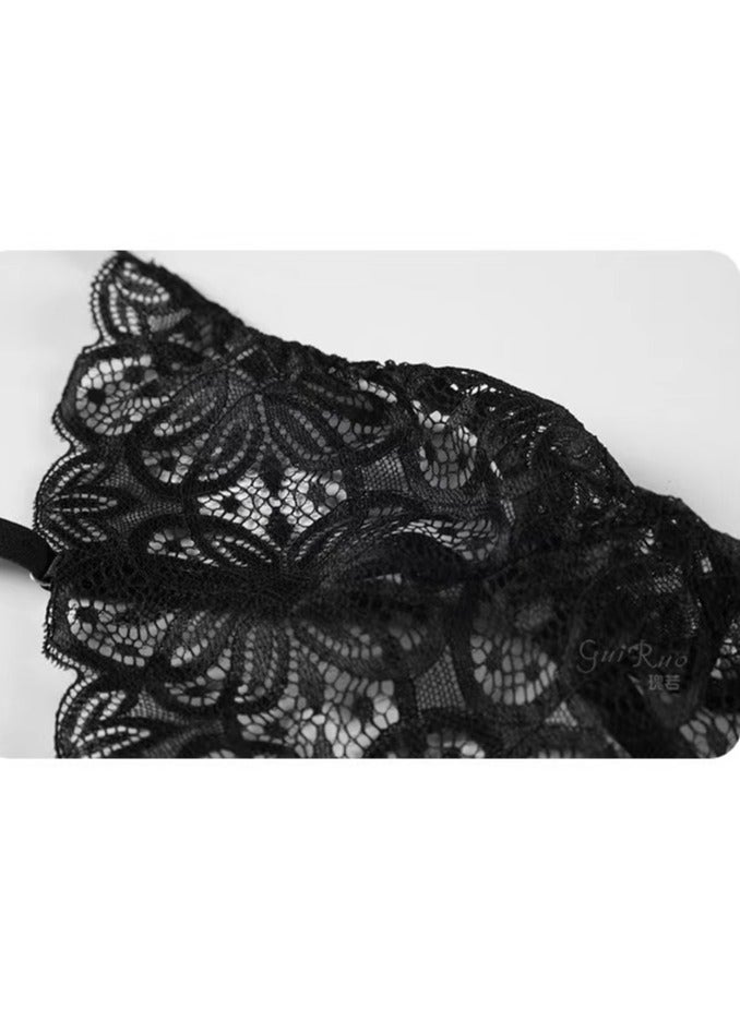 2-Piece Bobysuit Mesh Skirts Lace Lingerie Set  - Image 3