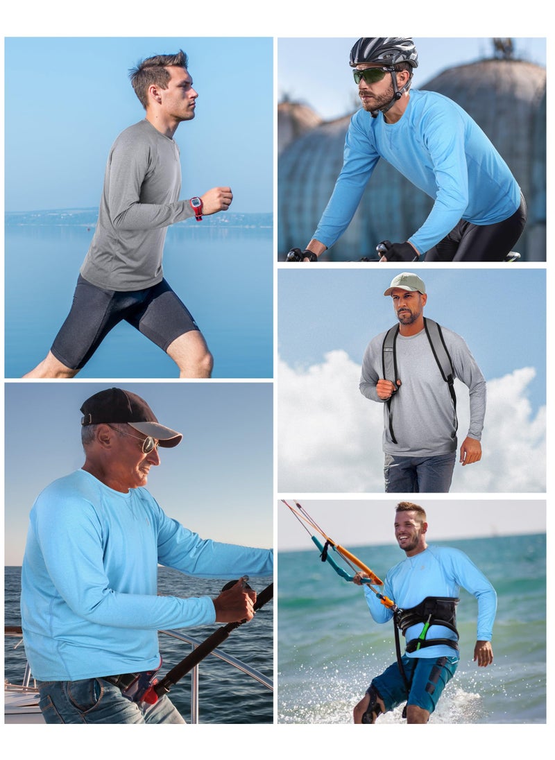 Roadbox Roadbox UPF 50+ Sun Shirts for Men, UV Protection Long Sleeve Swim Shirt, Lightweight Rash Guard for Fishing Hiking Running  - Image 5