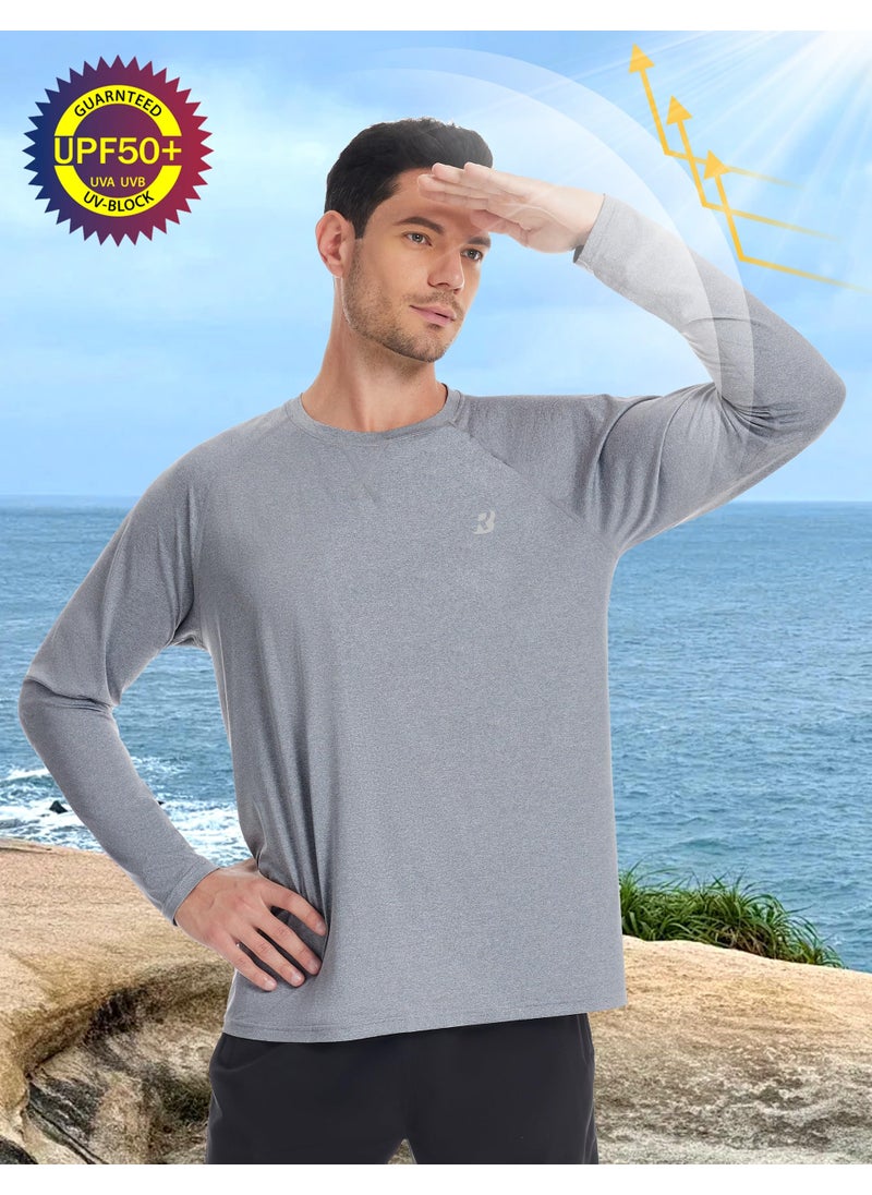 Roadbox Roadbox UPF 50+ Sun Shirts for Men, UV Protection Long Sleeve Swim Shirt, Lightweight Rash Guard for Fishing Hiking Running  - Image 3