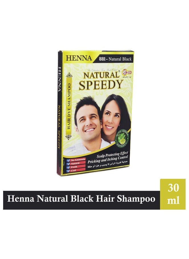 Henna Speedy Hair Dye Shampoo Natural Black 12 x 30ml  - Image 3