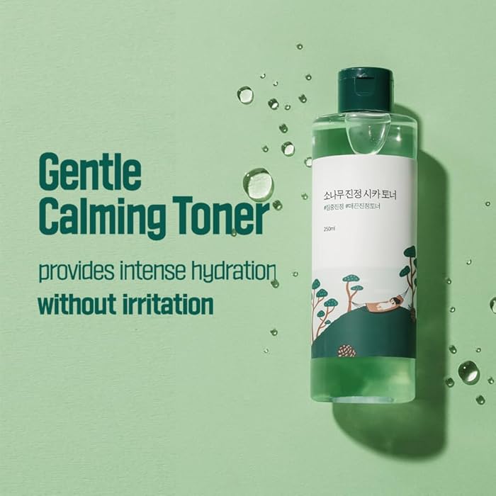 ROUND LAB Pine Calming CICA Toner 8.45 Fl Oz, Low-Acidic Hydrating Toner for Face with Pine CICA, BHA + LHA, and Hyaluronic Acid for Soothing, Exfoliating, and Restoring Skin Balance, Korean Skincare - Image 2