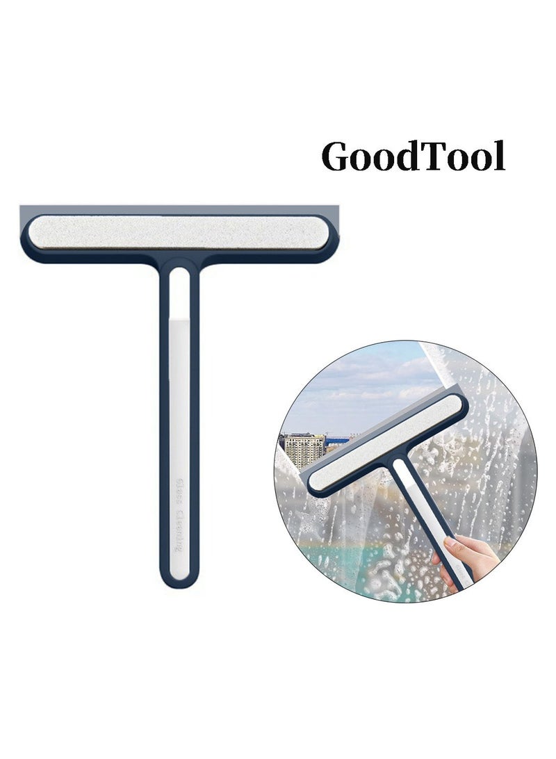GoodTool Multi-Purpose Rubber Squeegee Shower Glass Cleaning Brush Window Glass Cleaner Scraper Dual Use Wet and Dry Double-Sided Wiper for Bathroom Mirror Car Window Door - Image 1