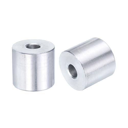 HiPicco Aluminum Spacers 3mm Bore x 6mm OD x 15mm Length Unthreaded Standoff Bushing Plain Finish Round Metal Spacer, Fits M3 Screws Bolts Rods 20 Pack - Image 1