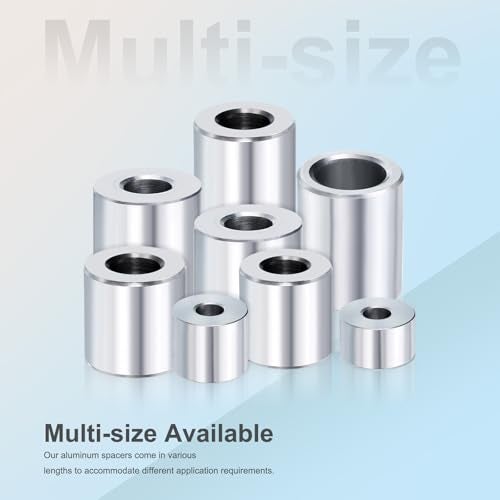 HiPicco Aluminum Spacers 3mm Bore x 6mm OD x 15mm Length Unthreaded Standoff Bushing Plain Finish Round Metal Spacer, Fits M3 Screws Bolts Rods 20 Pack - Image 4