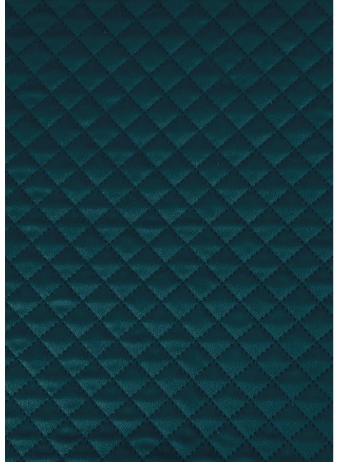 Homerz Premium Velvet Table Cover, Quilted Fabric, 36 x 54 inch Size (Teal Velvet, Center Table) - Image 2