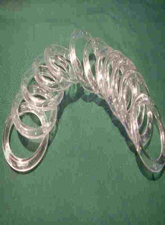 Party Favors Plus 12 حلقة منديل بلاستيكية أكريليك، قطر 1.75 بوصة - شفافة - Image 2