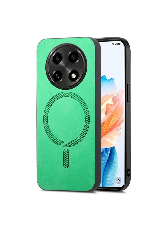 S-TOP Case For OPPO A2 Pro Retro Magsafe Magnetic PU Back Cover Phone Case - Image 1