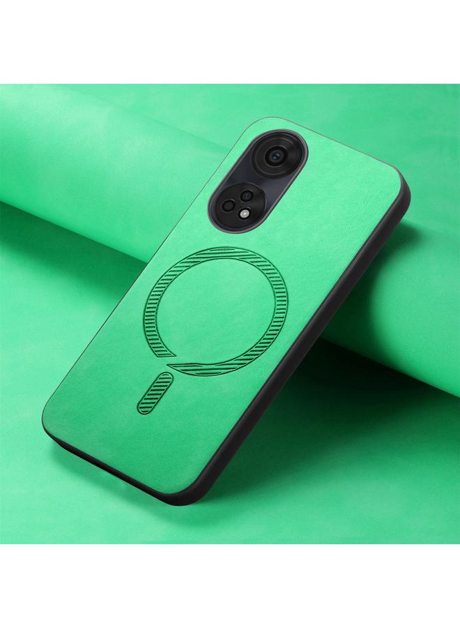 S-TOP Case For OPPO A2 Pro Retro Magsafe Magnetic PU Back Cover Phone Case - Image 2