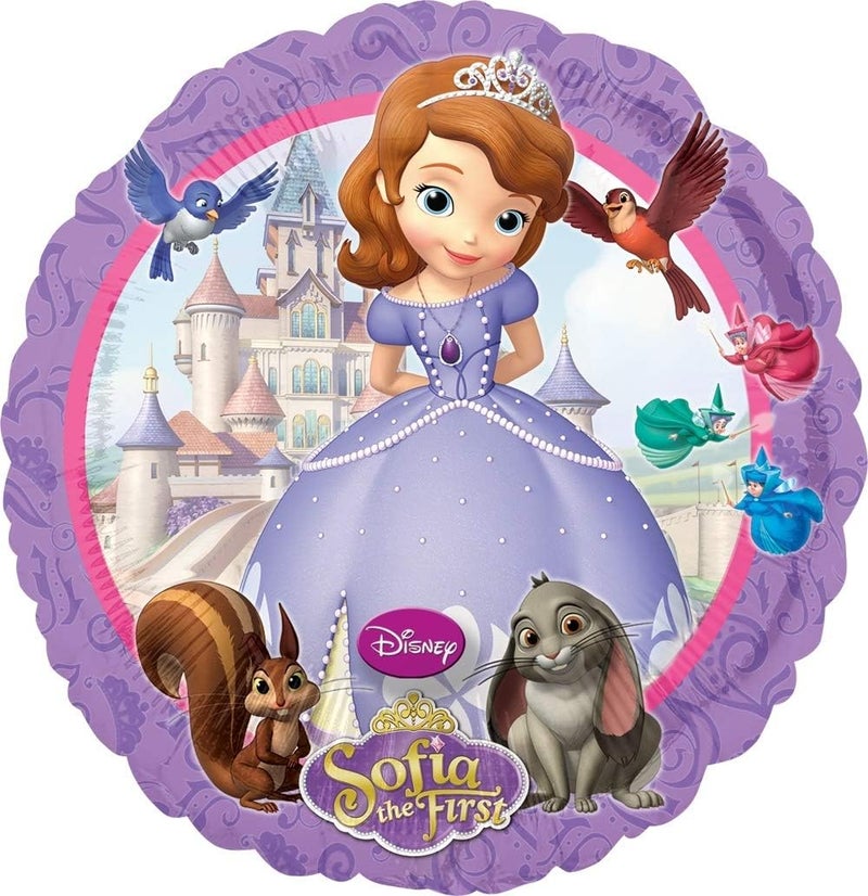 amscan 3268401 Disney Junior Foil Balloon Bouquet with Sofia the First Design-5 Pcs - Image 2
