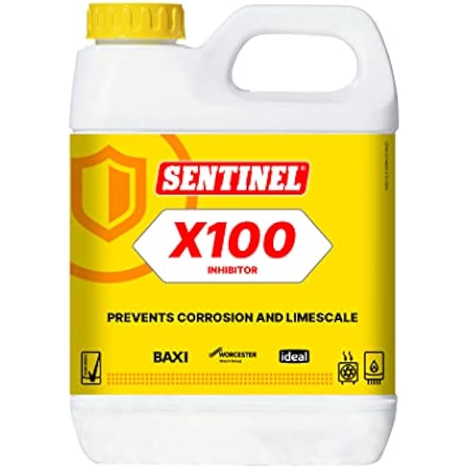 - X100 INHIBITOR 1L, MARKET LEADING HEAVY DUTY CENTRAL HEATING INHIBITOR, PROTECTION AGAINST CORROSION AND LIMESCALE, ENSURES MAXIMUM HEATING EFFICIENCY AND EXTENDS SYSTEM LIFE, CLEAR (88000) - Image 1