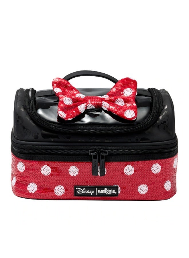 Smiggle Children's Double-Layer Insulated Lunch Bag with Cartoon Print, Student Lunchbox, Portable Large Capacity Food Carrier Bag - Image 1