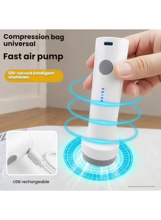 كوفوز مضخة الفراغ الكهربائية اللاسلكية ، مضخة الهواء السفر القابلة لإعادة الشحن Prtable USB منخفضة الضوضاء آلية الفراغ PUM لأكياس التخزين ضغط الملابس البطانيات ملابس الفراش (لا تتضمن أكياس التخزين) - Image 4