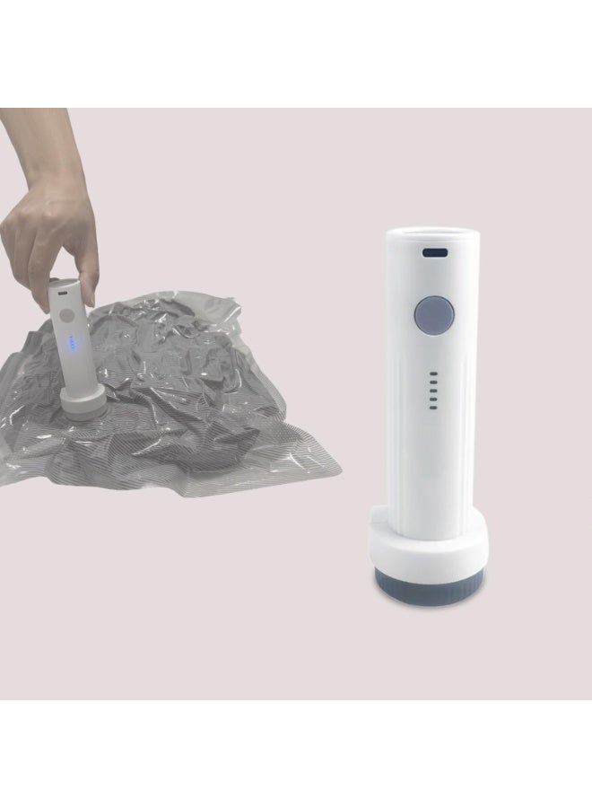 كوفوز مضخة الفراغ الكهربائية اللاسلكية ، مضخة الهواء السفر القابلة لإعادة الشحن Prtable USB منخفضة الضوضاء آلية الفراغ PUM لأكياس التخزين ضغط الملابس البطانيات ملابس الفراش (لا تتضمن أكياس التخزين) - Image 1