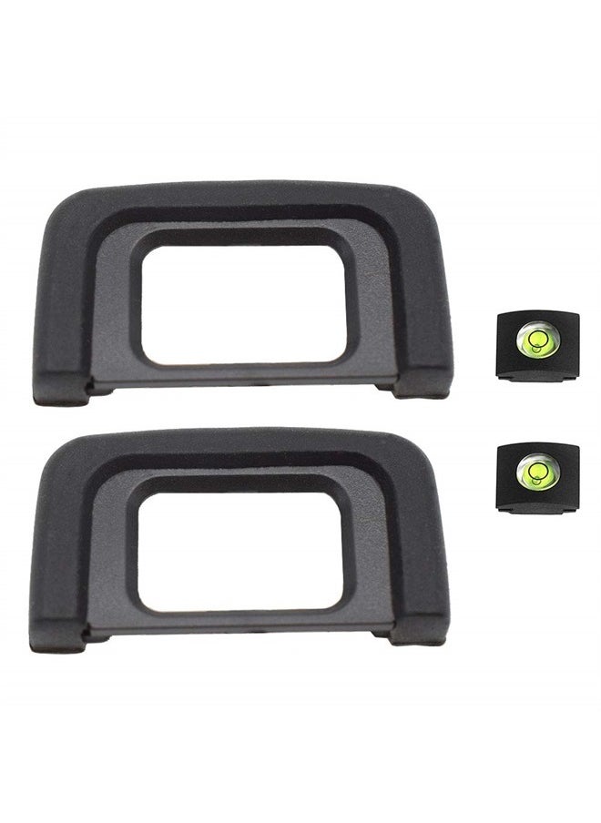 ULBTER - Eye Cup Eyecup Nikon D5300 D5100 D3500 D3400 D3200 D3300 D3100 D3000 D5600 D5500 D5000 D5200 Eyepiece Viewfinder & Hot Shoe Cover [2+2Pack],ULBTER Viewfinder Replacement for DK-25 - Image 1