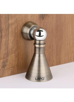 LAPO LAPO 4 Pack Heavy Duty Stainless Steel 5 inch Door Magnet Stopper SoftCatch Magnetic Door StopperDoor Magnets to Hold Door Door Stopper 360 Angle Door Stopper Magnetic Antique Finish Pack of 4  - Image 1
