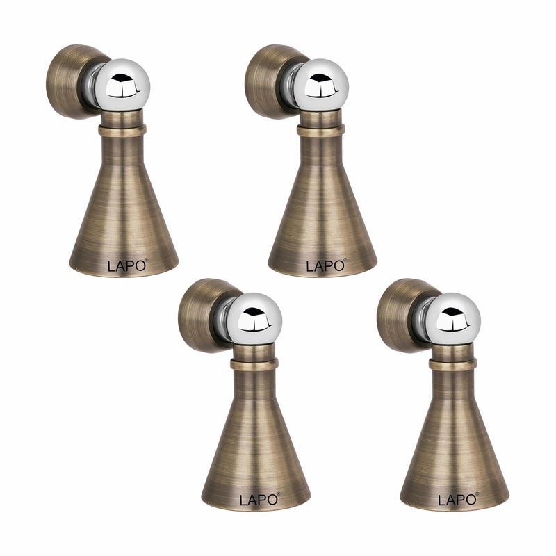 LAPO LAPO 4 Pack Heavy Duty Stainless Steel 5 inch Door Magnet Stopper SoftCatch Magnetic Door StopperDoor Magnets to Hold Door Door Stopper 360 Angle Door Stopper Magnetic Antique Finish Pack of 4  - Image 3