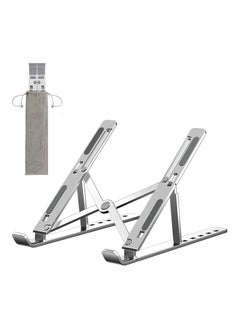 Generic Adjustable laptop stand, portable aluminium laptop riser laptop holder for desk, foldable ventilated cooling computer support stand for apple macbook pro/air, hp, sony, dell, more 10-15.6''  - Image 4