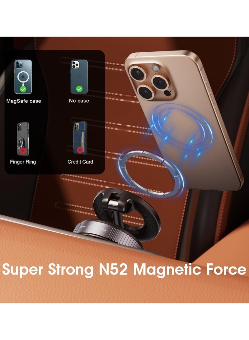 Vacuum Magnetic Car Phone Mount, Ultra Vacuum Suction Cup Phone Mount 360° Cell Phone,Cup Phone Mount, Foldable Vacuum Magnetic Phones Stand,Magnet Car Mounts for Android, All Smartphones, All Vehicle, Gym, Bathroom Mirror - Image 2