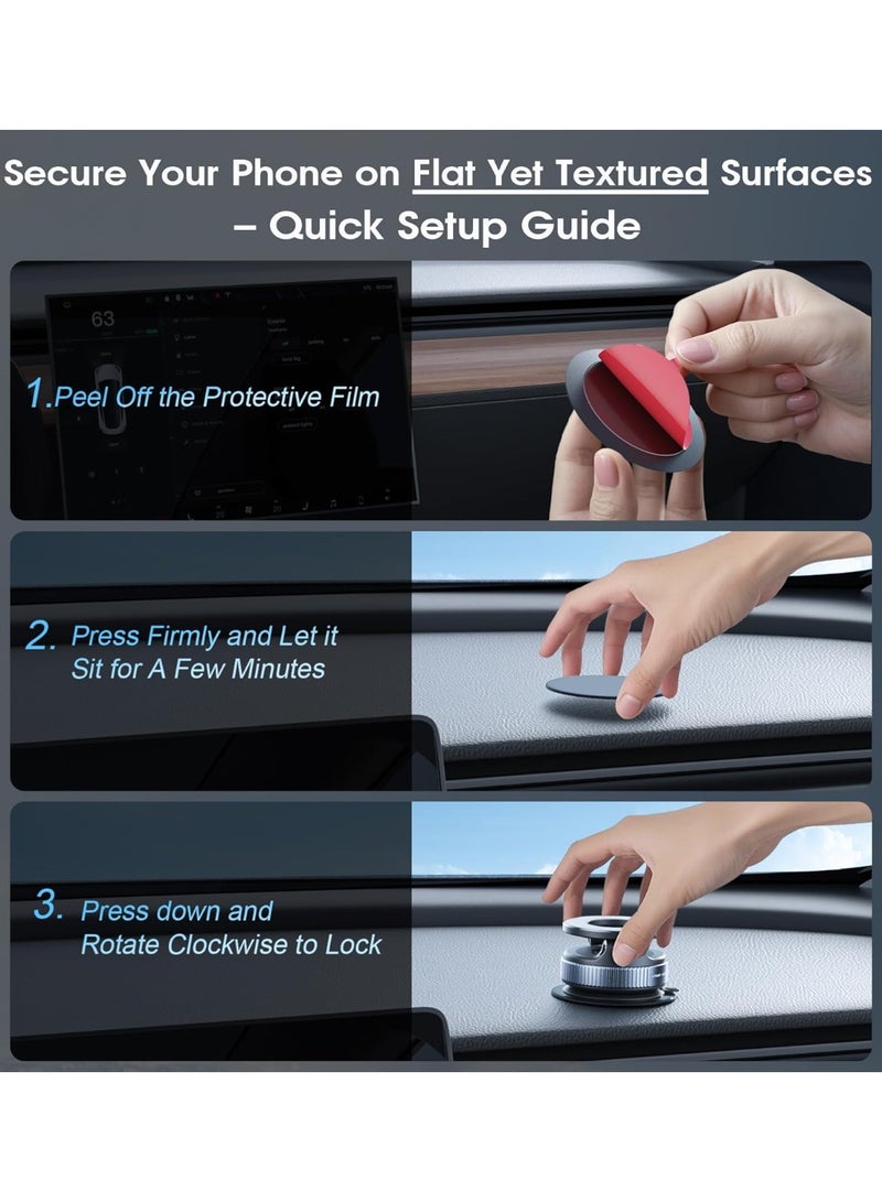 Vacuum Magnetic Car Phone Mount, Ultra Vacuum Suction Cup Phone Mount 360° Cell Phone,Cup Phone Mount, Foldable Vacuum Magnetic Phones Stand,Magnet Car Mounts for Android, All Smartphones, All Vehicle, Gym, Bathroom Mirror - Image 3