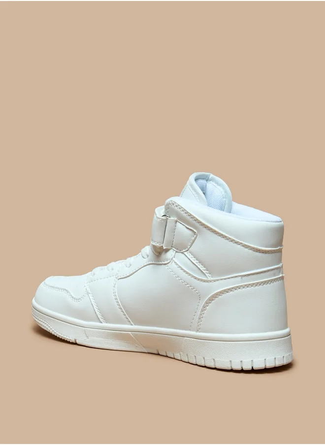 Oaklan by Shoexpress Panelled High-Top Sneakers with Hook and Loop Closure