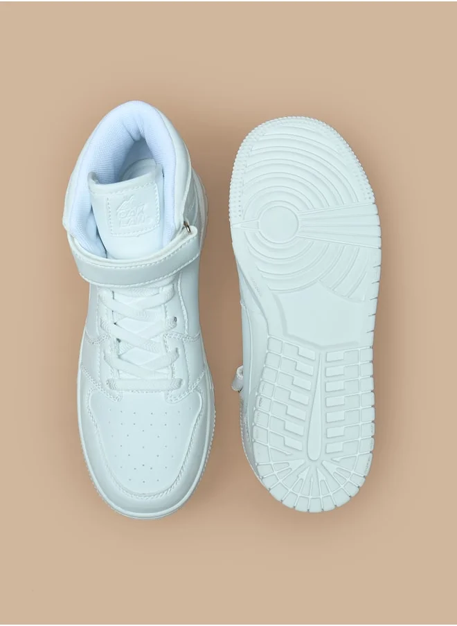 Oaklan by Shoexpress Panelled High-Top Sneakers with Hook and Loop Closure