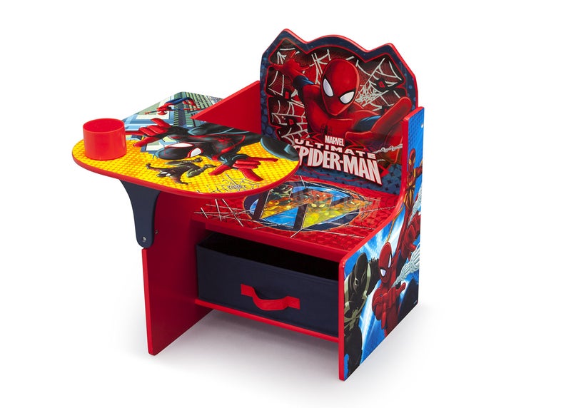 Delta Children Chair Desk With Storage Bin - Greenguard Gold Certified, Spider-Man - Image 1
