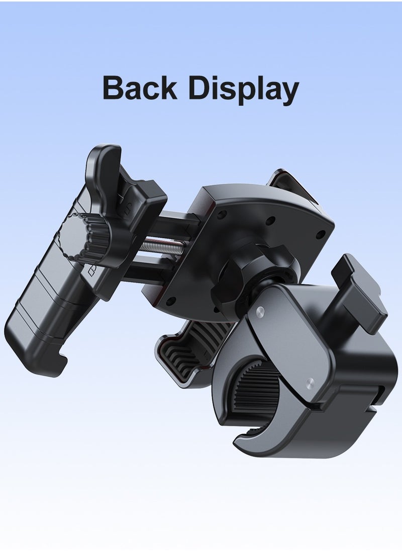 Generic Cycling Phone Mount, Bicycle/Motorcycle Phone Holder, 360° Adjustment, Half-frame Style Does Not Affect Photography, 4.5-7 Inch, Black  - Image 2