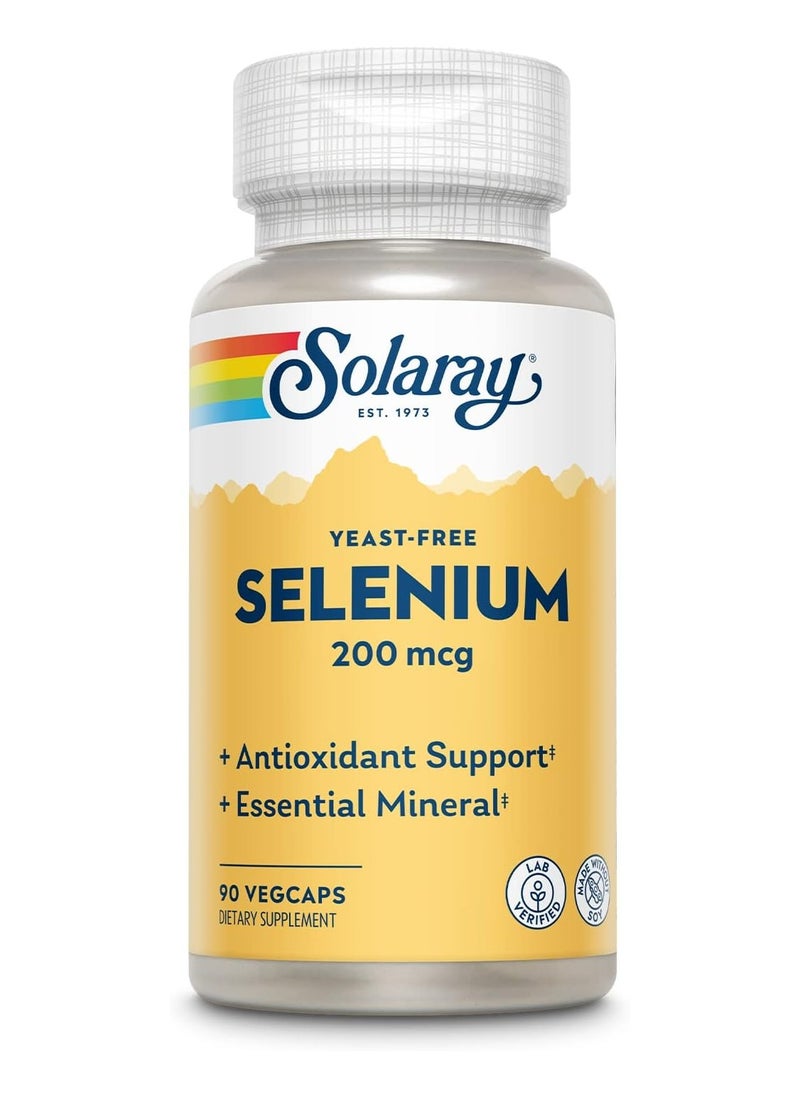 Solaray SOLARAY Selenium 90 Veg Caps (200mcg) 