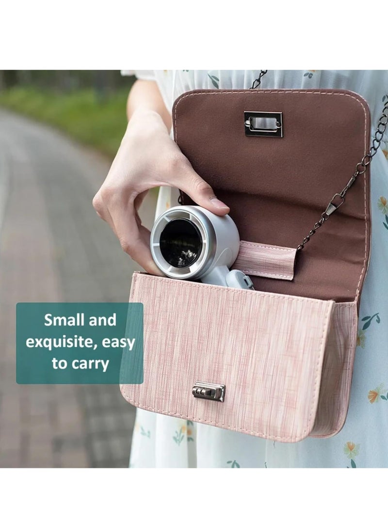 BlueFire Handheld Fan Rechargeable – 5-Speed Turbo Cooling, 5000mAh USB Portable Mini Fan, Bladeless & Safe, Digital Display, 11H Runtime, Neck/Wall/Desk Mount – Travel, Office, Outdoor Personal Cooling Fan - Image 4