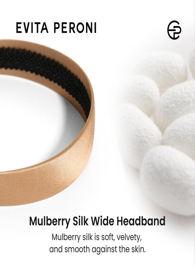 EVITA PERONI Mulberry Silk Wide Headband for Women Hair Band Christmas Birthday Gifts for Women - Image 3