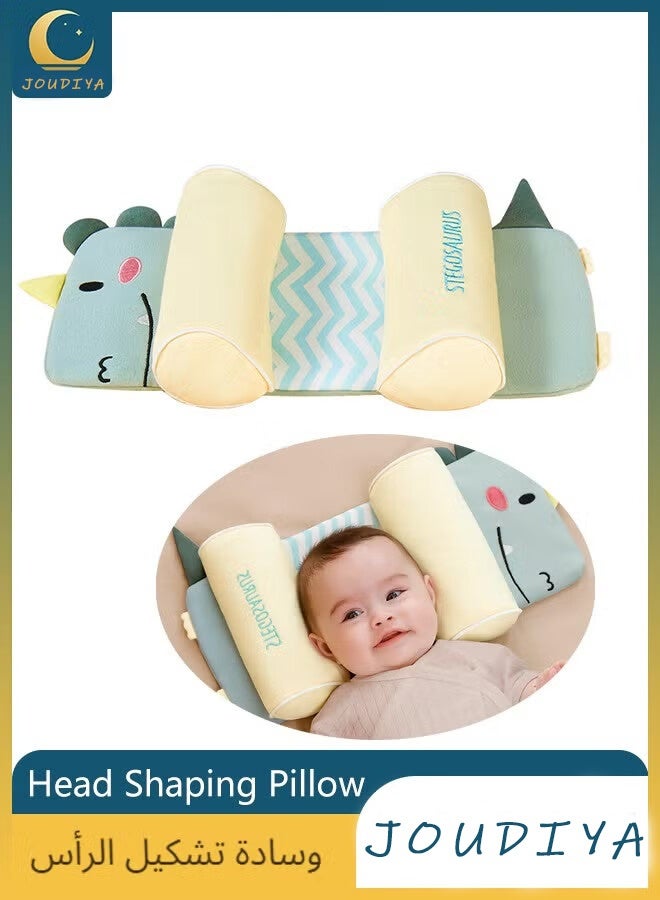 أجريون وسادة تشكيل رأس الطفل، وسادة حديثي الولادة لمنع تسطح الرأس، وسادة رأس الطفل، وسادة رأس الطفل المسطحة، وسادة نوم الطفل، وسائد الأطفال للنوم من سن 0 إلى 3 سنوات - Image 1
