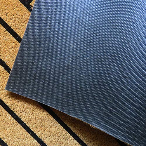 ATMAH Cross Stripe Doormat 120x40 cm Beige | Coir Door Mat | Non Slip Dirt Trapper | Indoor & Covered Outdoor Entrance Mat - Image 4