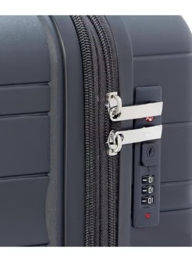 Hard Shell Expandable Luggage Suitcase, 29 Inch, 360° Four-Wheel Spinner, Anti-Theft Zipper, Numeric Lock, Grey - Image 3