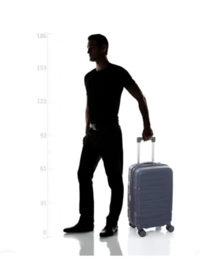 Hard Shell Expandable Luggage Suitcase, 29 Inch, 360° Four-Wheel Spinner, Anti-Theft Zipper, Numeric Lock, Grey - Image 2