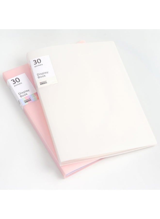 Tamaki Binder with Plastic Sleeves, Heavy Duty Art Portfolio Folder with 30 Pocket Clear Sheet Protectors, Display 60 Pages Book, Presentation Book for Artwork, Organizer Binder, 1 Pack (White) - Image 5