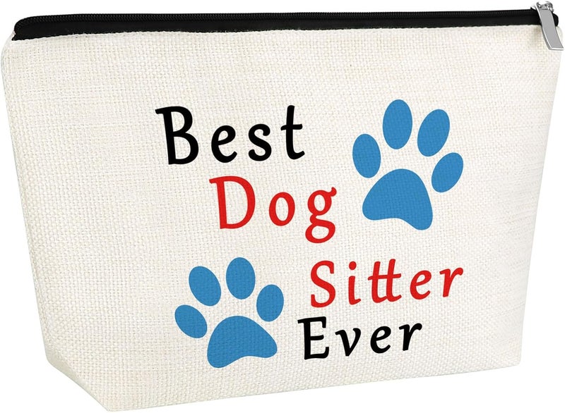 Gfhzdmf Dog Lover Gift Makeup Bag Appreciation Gift for Dog Walker Cosmetic Bag Animal Lover Gifts Pet Sitter Christmas Thanksgiving Thank You Gift for Dog Trainer Puppy Dog Theme Gift Travel Toiletry Pouch